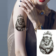 Load image into Gallery viewer, Waterproof Temporary Tattoo Sticker Lion King Crown
