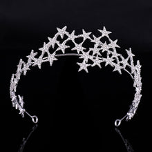 Load image into Gallery viewer, Crystal Star Tiara Crown Wedding  Headband
