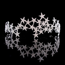 Load image into Gallery viewer, Crystal Star Tiara Crown Wedding  Headband
