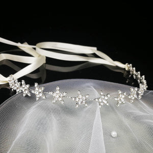 Crystal Star Tiara Crown Wedding  Headband