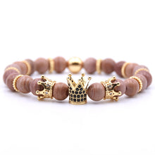 Load image into Gallery viewer, Gold Crown Bracelet For Men or Women
