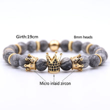 Load image into Gallery viewer, Gold Crown Bracelet For Men or Women
