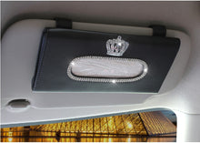 Load image into Gallery viewer, Fashion Crown Crystal Car Tissue Box
