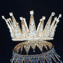 Load image into Gallery viewer, Vintage Crystal Queen  Bridal Tiara
