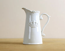 Load image into Gallery viewer, Vintage Water Pot Style Flower Vase With Imprinted Crown
