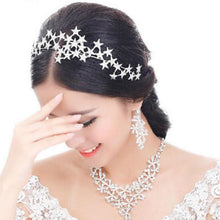 Load image into Gallery viewer, Crystal Star Tiara Crown Wedding  Headband
