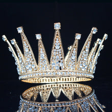 Load image into Gallery viewer, Vintage Crystal Queen  Bridal Tiara
