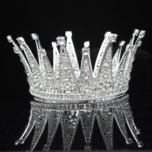 Load image into Gallery viewer, Vintage Crystal Queen  Bridal Tiara
