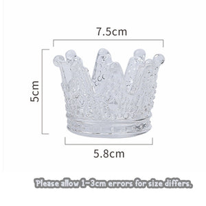 Crown Crystal Candlestick  Decoration