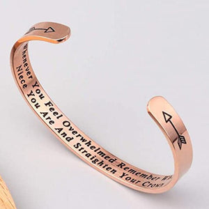 Engraved Inspirational Cuff Bracelet Gift