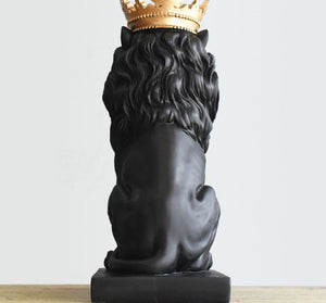 Resin  Cowned Lion Statue