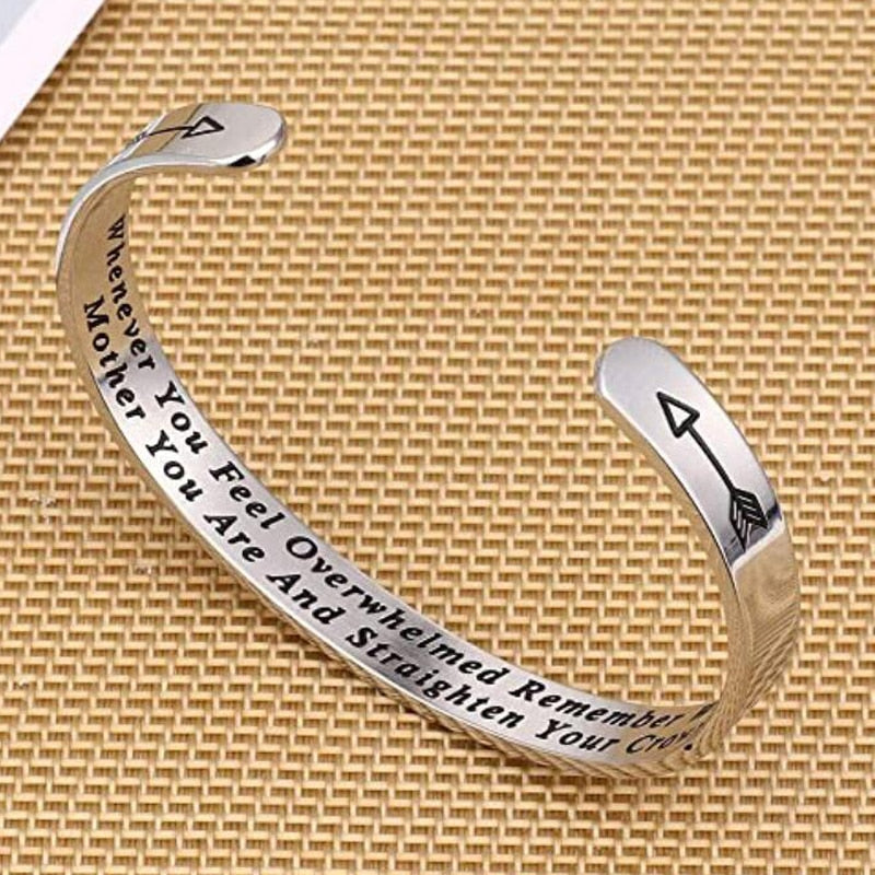 Engraved Inspirational Cuff Bracelet Gift