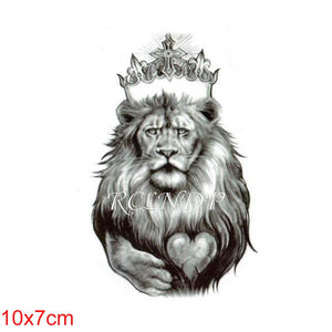 Waterproof Temporary Tattoo Sticker Lion King Crown