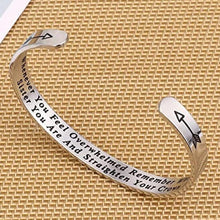 Load image into Gallery viewer, Engraved Inspirational Cuff Bracelet Gift
