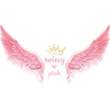 Load image into Gallery viewer, Pink Wing Crown Wall Stickers for Girls Bedroom
