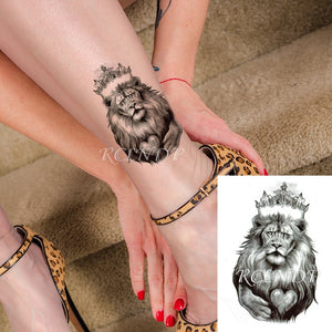 Waterproof Temporary Tattoo Sticker Lion King Crown