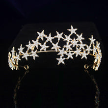 Load image into Gallery viewer, Crystal Star Tiara Crown Wedding  Headband
