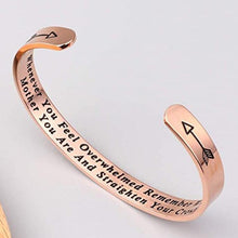 Load image into Gallery viewer, Engraved Inspirational Cuff Bracelet Gift
